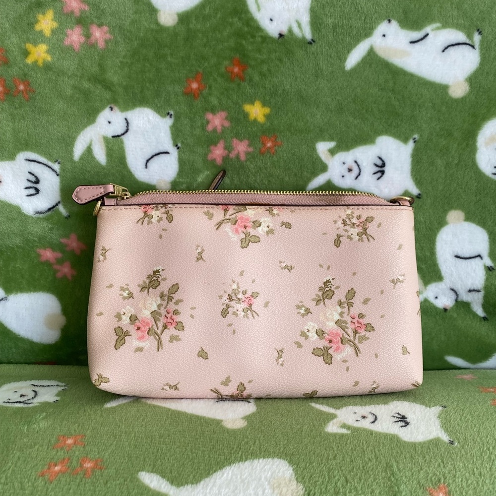 Coach Pink Floral Crossbody Bag - Picture 4 of 8